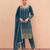 TEAL BLUE SILK BLEND PATIYALA SALWAR SUIT COLLECTION SEMI STTICHED MATERIAL