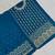 TEAL BLUE SILK BLEND PATIYALA SALWAR SUIT COLLECTION SEMI STTICHED MATERIAL