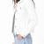 Women's white real lambskin leather trucker jacket