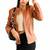 Women's tan lambskin cafe racer leather biker jacket