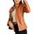 Women's tan lambskin cafe racer leather biker jacket