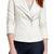 Women's white asymmetrical lambskin leather casual jacket