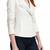 Women's white asymmetrical lambskin leather casual jacket