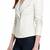 Women's white asymmetrical lambskin leather casual jacket