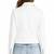 Women's white real lambskin cropped moto leather jacket