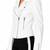 Women's white belted biker leather jacket real genuine lambskin