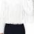 Women's white fringe style lambskin leather jacket