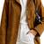 Women's brown genuine soft suede leather button coat jacket