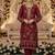 MAROON CHIFFON SALWAR SUIT COLLECTION SEMI STTICHED MATERIAL