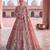 TWILL NET PEACH ANARKALI SALWAR SUIT COLLECTION SEMI STTICHED MATERIAL
