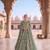 TWILL NET PISTA GREEN ANARKALI SALWAR SUIT COLLECTION SEMI STTICHED MATERIAL