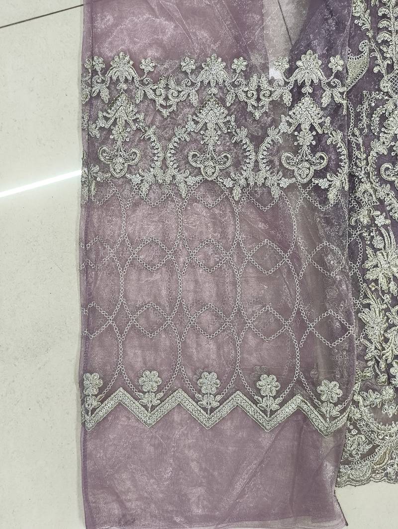 TWILL NET PURPLE ANARKALI SALWAR SUIT COLLECTION SEMI STTICHED MATERIAL