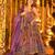 Light purple crepe silk position print party wear embroidery anarkali suit set