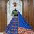 Blue Color digital print,Real Miiror Work With Reniya Cuting border With Drawstring With latkan Cotton Lahenga Choli Set