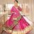 Rani Pink digital print mirror With lampi lace in border Cotton Lahenga Choli Set