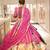 Rani Pink digital print mirror With lampi lace in border Cotton Lahenga Choli Set