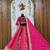 Rani Pink digital print mirror With lampi lace in border Cotton Lahenga Choli Set