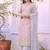Pink Color Embroidery Sequence Work Faux Georgette Salwar Suit