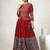 Maroon digital print & Mirroor With Drawstring With Latkan Cotton Lahenga Choli Set