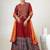 Maroon digital print & Mirroor With Drawstring With Latkan Cotton Lahenga Choli Set