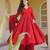 Women's orange anarkali kurta palazzo set with dupatta