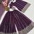 Women's purple embroidered kurta sharara set with crunchy silk dupatta