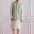 Men's white kurta pajama with pista green multi sequence embroidery koti