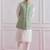 Men's white kurta pajama with pista green multi sequence embroidery koti