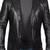 Men's black genuine leather blazer classic fit coat