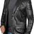 Men's black genuine leather blazer classic fit coat