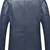 Men's navy blue lambskin leather blazer two button coat