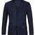 Men's navy soft genuine suede leather safari blazer jacket