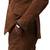 Men's brown soft suede 3 piece blazer real lambskin coat