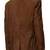 Men's brown suede genuine leather blazer classic fit coat