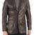 Men's brown leather blazer classic fit lambskin coat