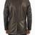 Men's brown leather blazer classic fit lambskin coat