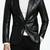 Men's black real lambskin leather blazer slim fit jacket