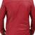 Men's red genuine lambskin leather blazer jacket