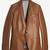 Men's tan real lambskin leather suit blazer classic fit coat