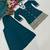 Women's teal green embroidered kurta sharara set with mal chanderi dupatta