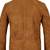 Men's brown genuine suede safari leather coat blazer