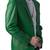 Men's green genuine lambskin leather blazer jacket