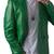 Men's green genuine lambskin leather blazer jacket