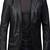 Men's black classic real genuine lambskin leather suit blazer