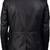 Men's black classic real genuine lambskin leather suit blazer