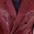 Men's dark red double breasted genuine leather blazer