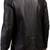 Men's black lambskin leather 3 button blazer coat