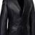 Men's black lambskin leather classic two button blazer jacket