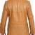 Men's tan genuine leather safari field jacket for men coat