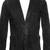 Men's black soft genuine suede leather casual blazer jacket